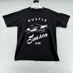 Million Dolla Motive T-Shirt Mens Large Black Hustle Season Airplane Graphic